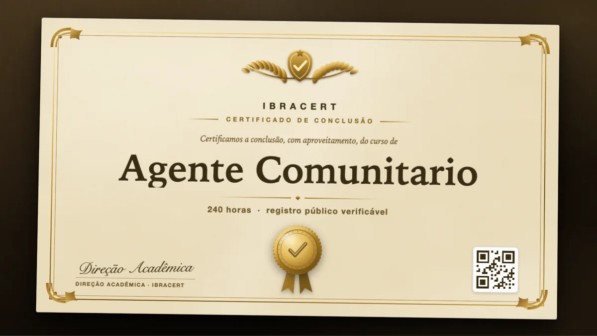 Capa do curso Agente Comunitario