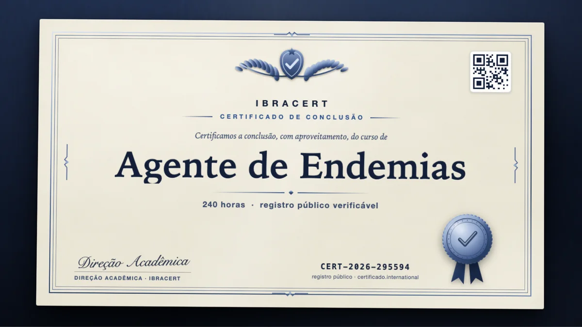 Capa do curso Agente de Endemias