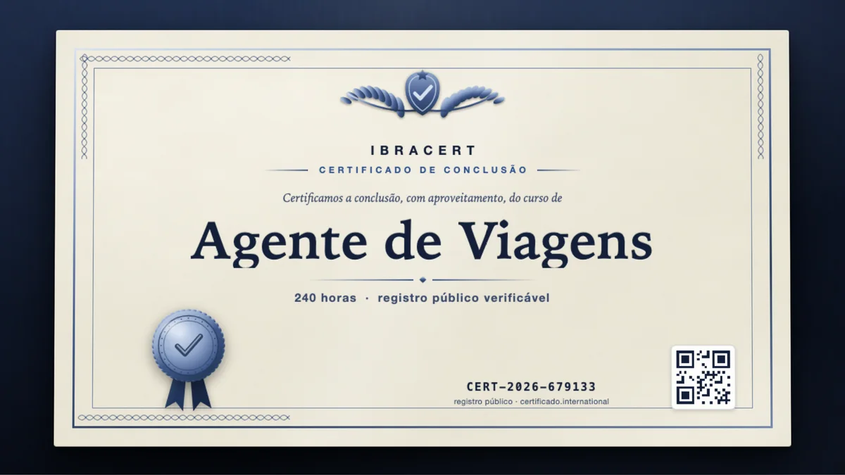 Capa do curso Agente de Viagens