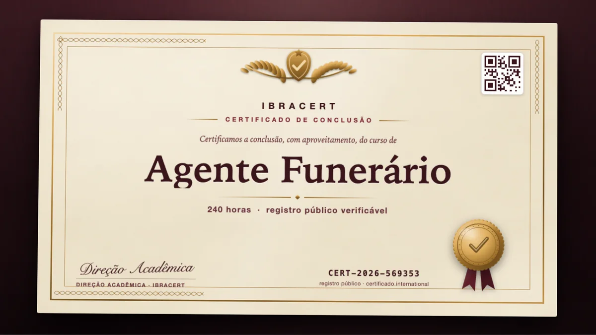 Capa do curso Agente Funerário
