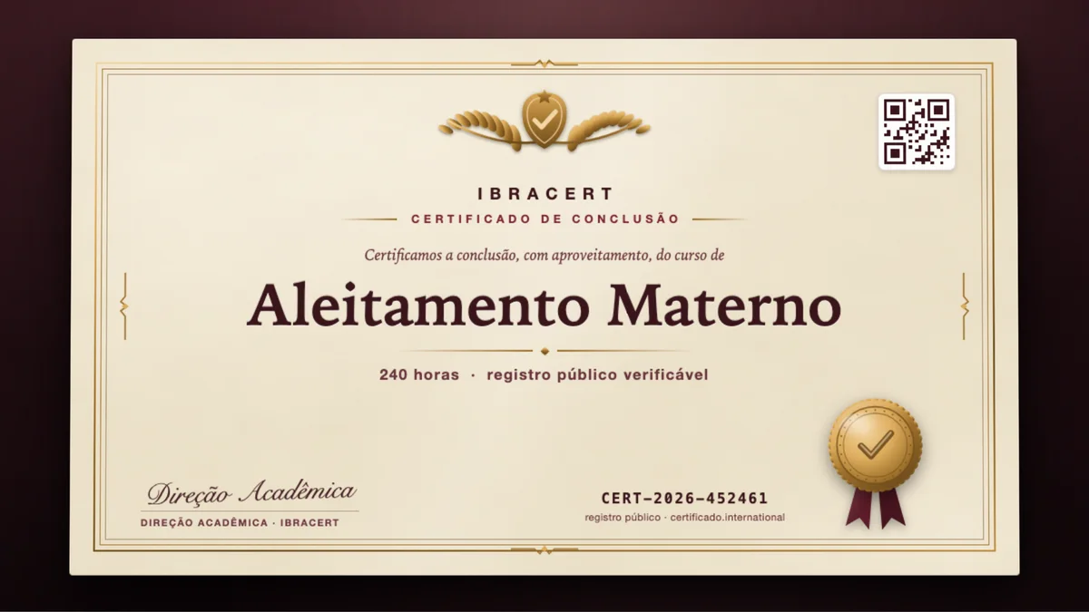 Capa do curso Aleitamento Materno