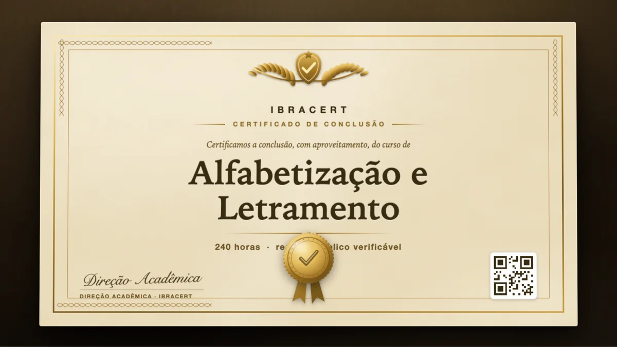 Capa do curso Alfabetização e Letramento