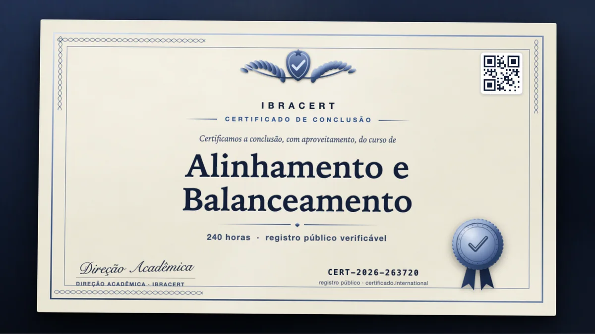 Capa do curso Alinhamento e Balanceamento