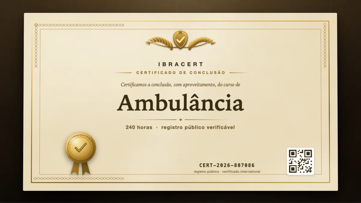 Capa do curso Ambulância