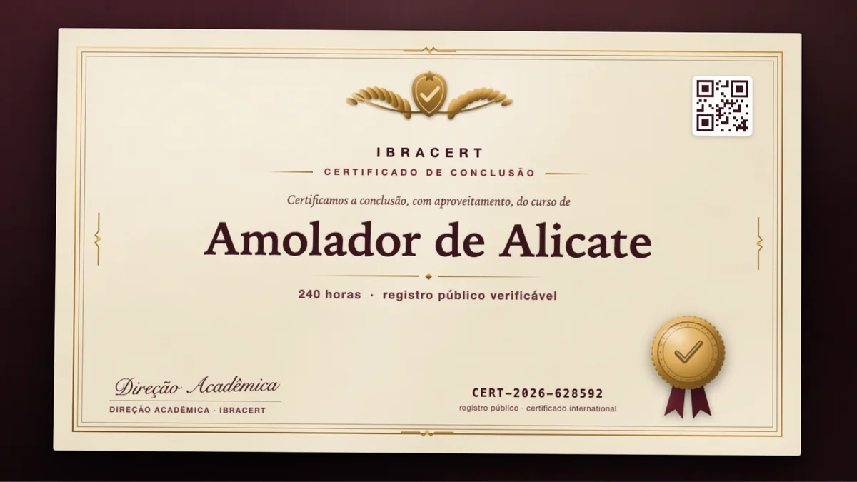 Capa do curso Amolador de Alicate