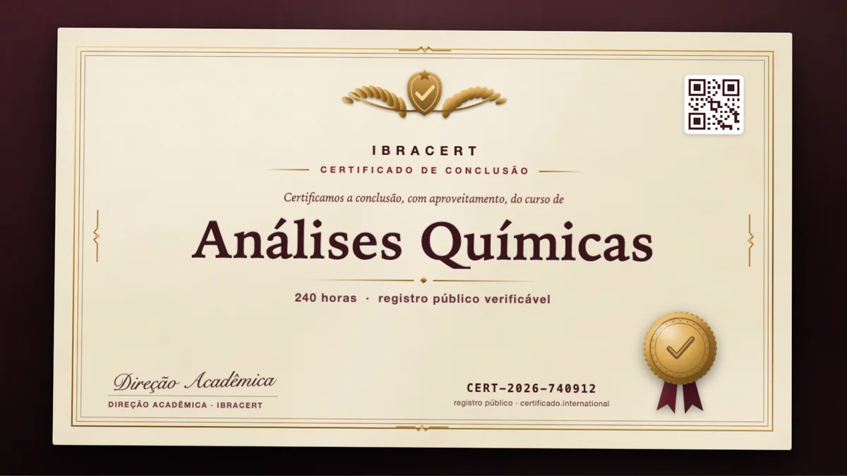 Capa do curso Análises Químicas