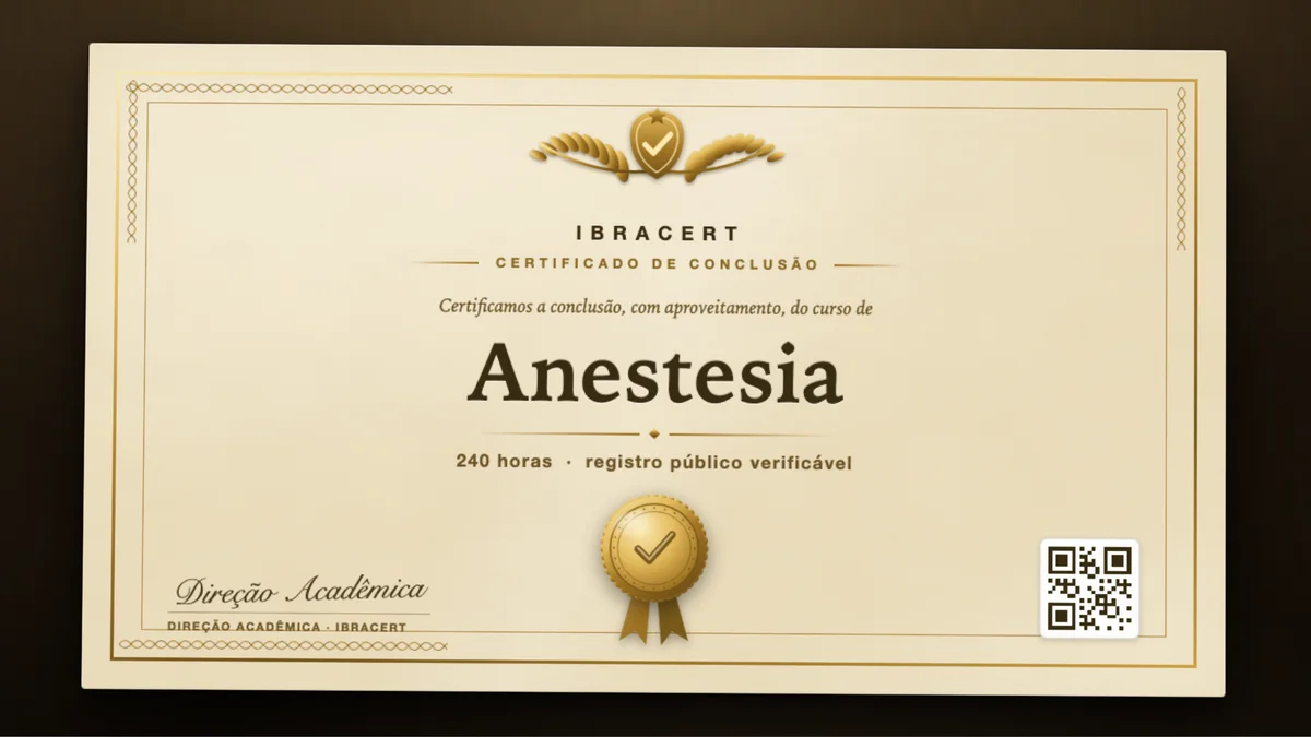 Capa do curso Anestesia