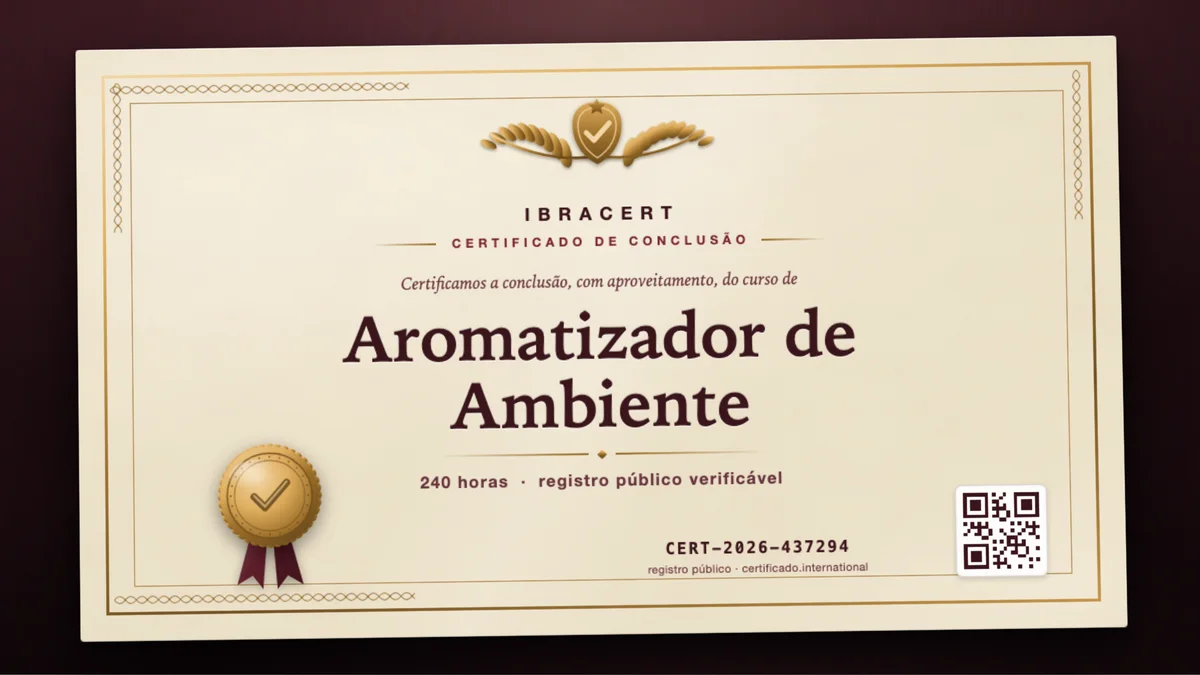 Capa do curso Aromatizador de Ambiente