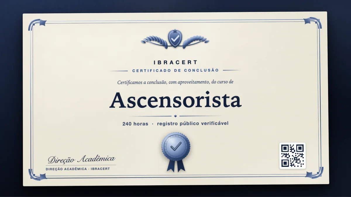 Capa do curso Ascensorista
