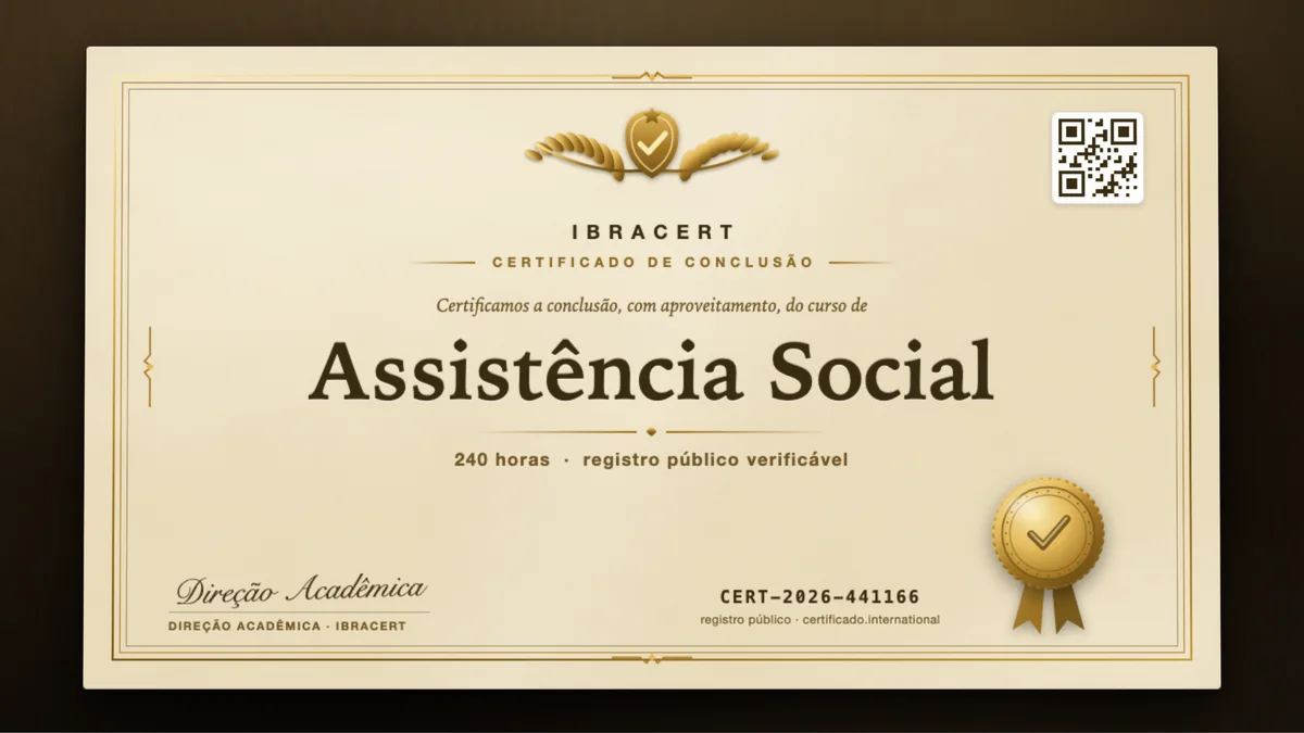 Capa do curso Assistência Social