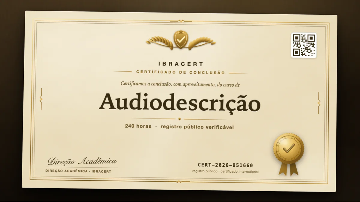 Capa do curso Audiodescrição