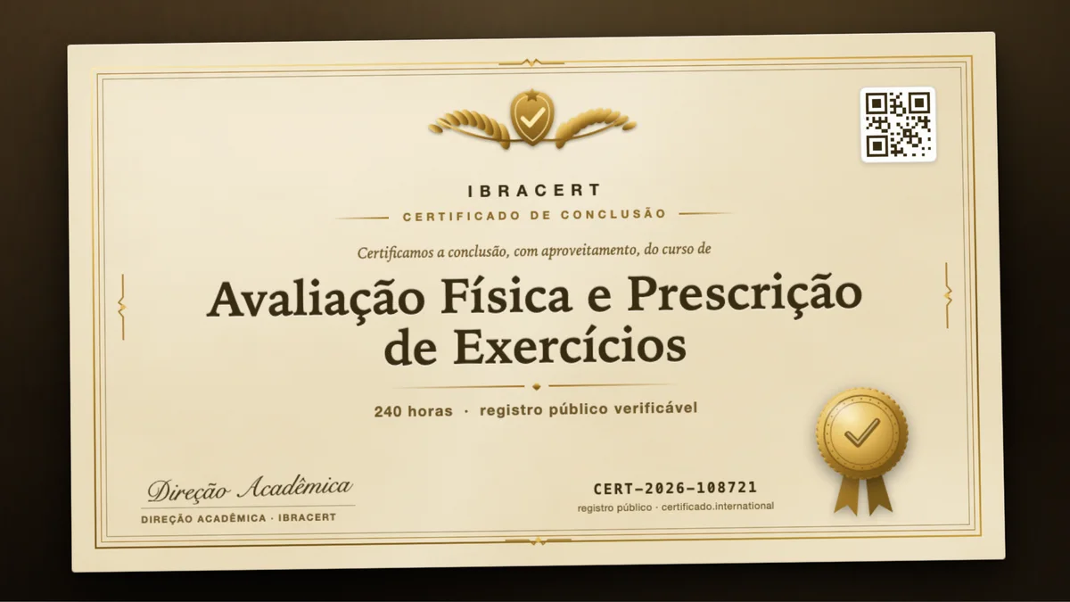 Capa do curso Avaliação Física e Prescrição de Exercícios