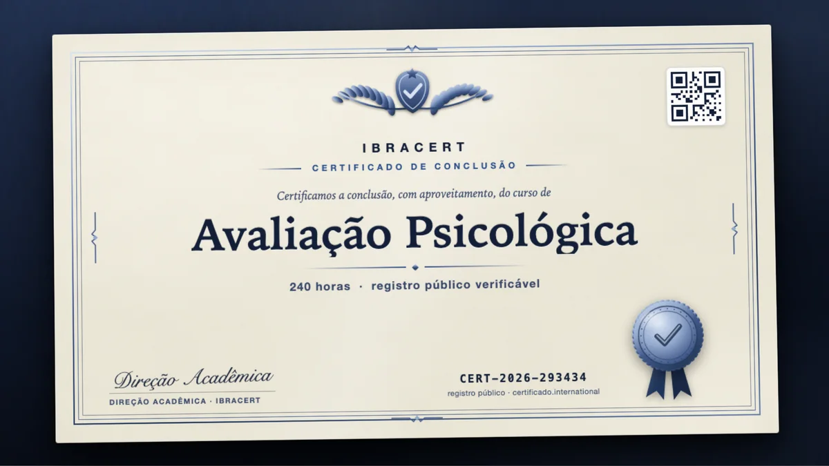 Capa do curso Avaliação Psicológica