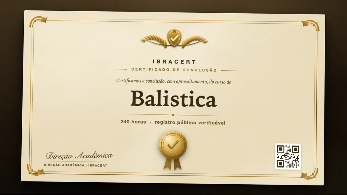 Capa do curso Balistica