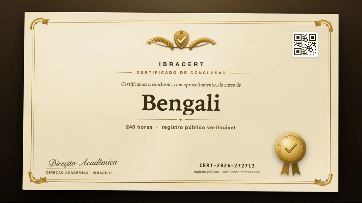 Capa do curso Bengali