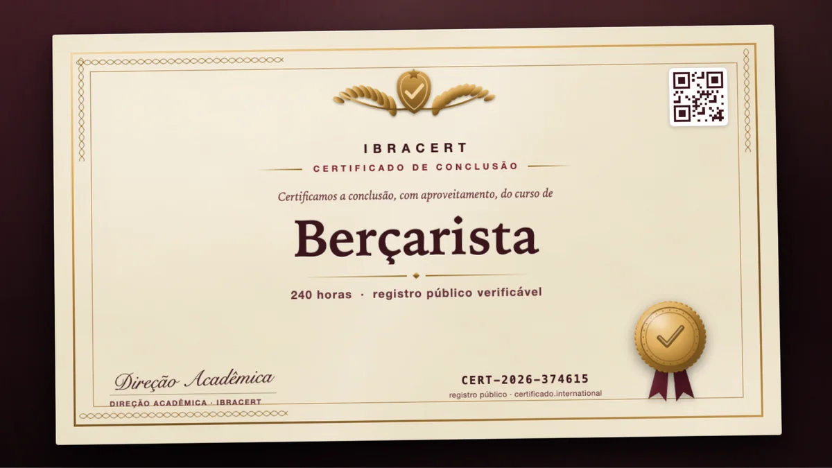 Capa do curso Berçarista