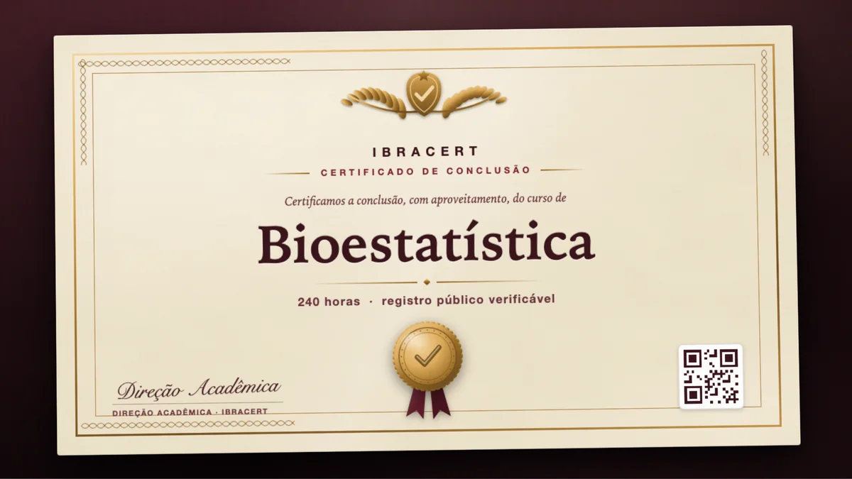 Capa do curso Bioestatística