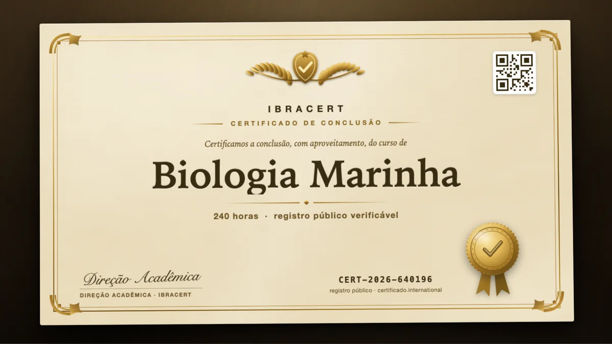 Capa do curso Biologia Marinha