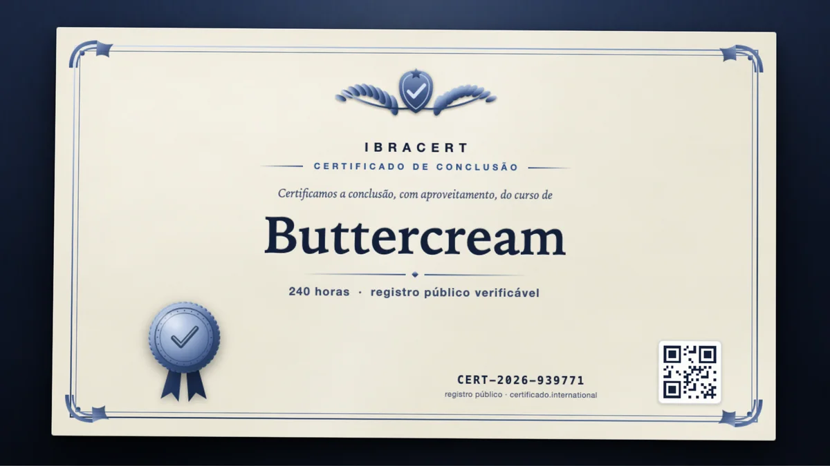 Capa do curso Buttercream