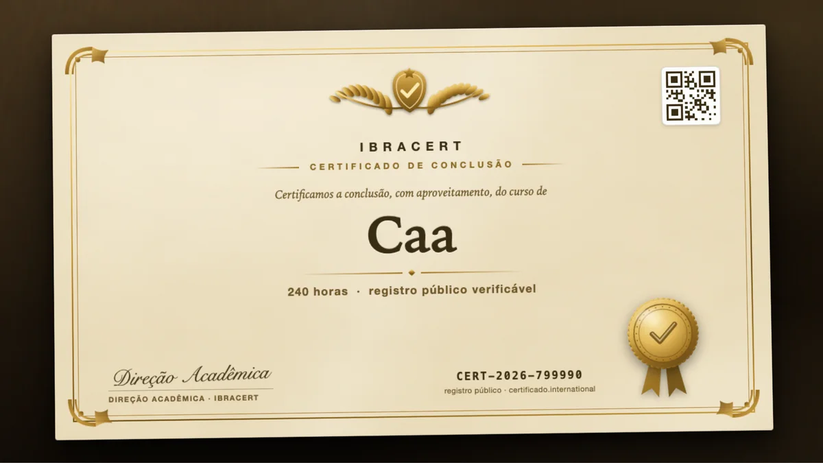 Capa do curso Caa