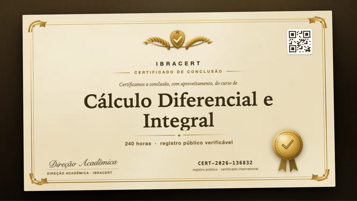 Capa do curso Cálculo Diferencial e Integral