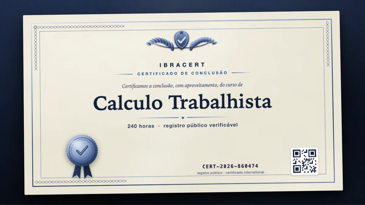 Capa do curso Calculo Trabalhista