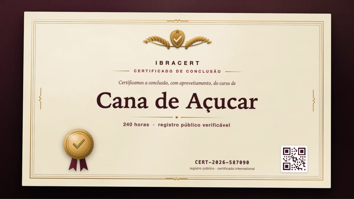 Capa do curso Cana de Açucar