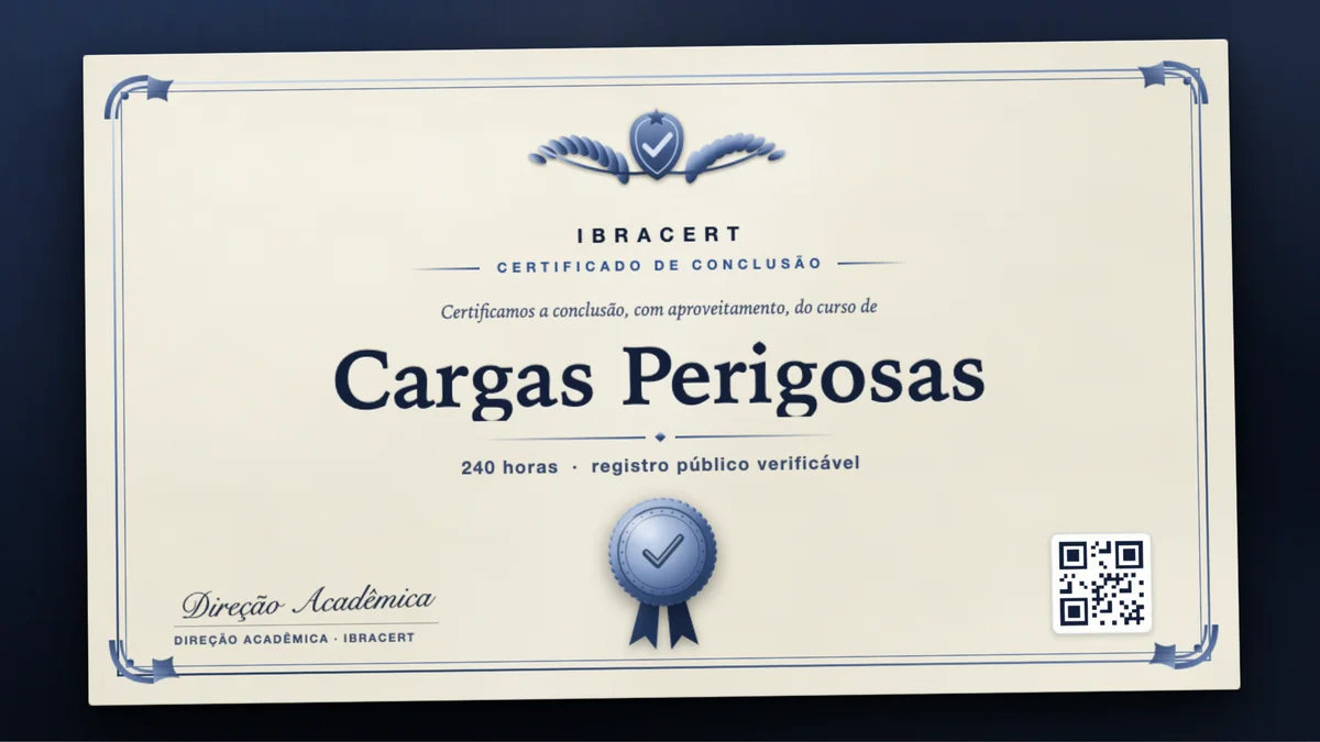Capa do curso Cargas Perigosas