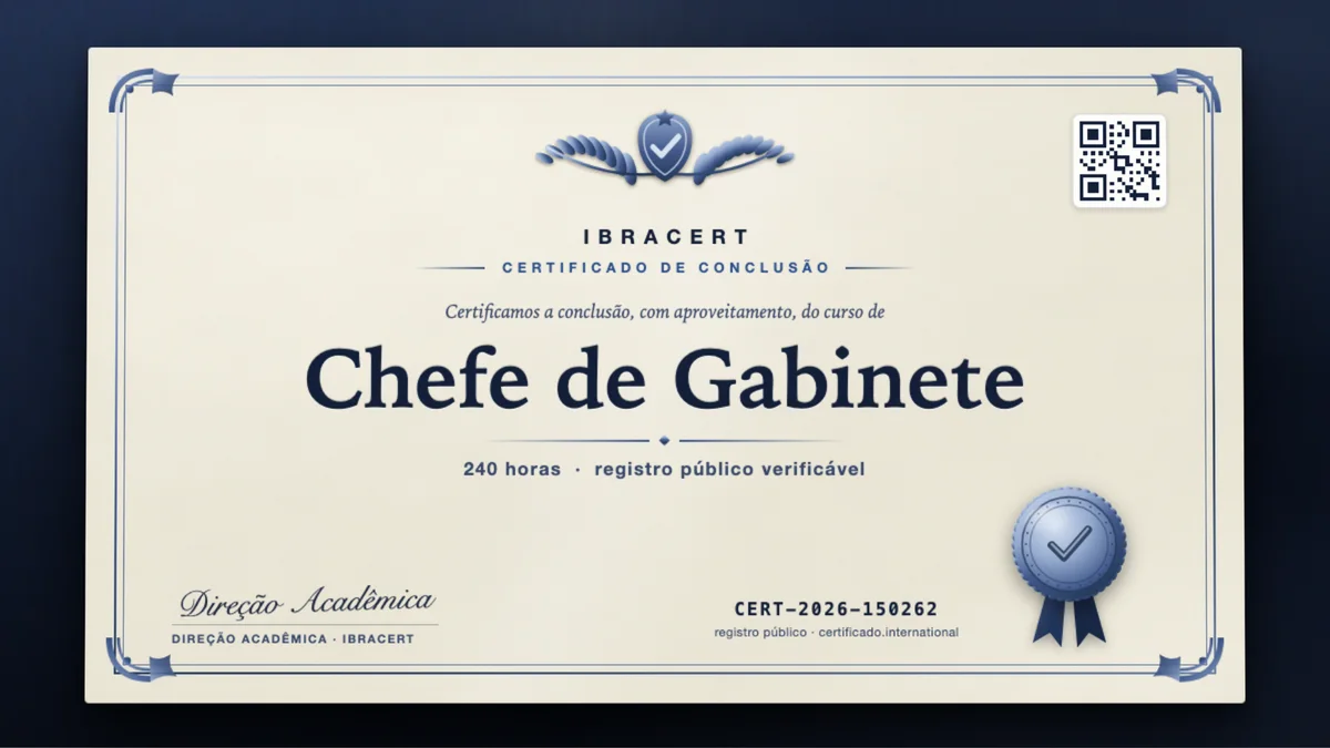 Capa do curso Chefe de Gabinete
