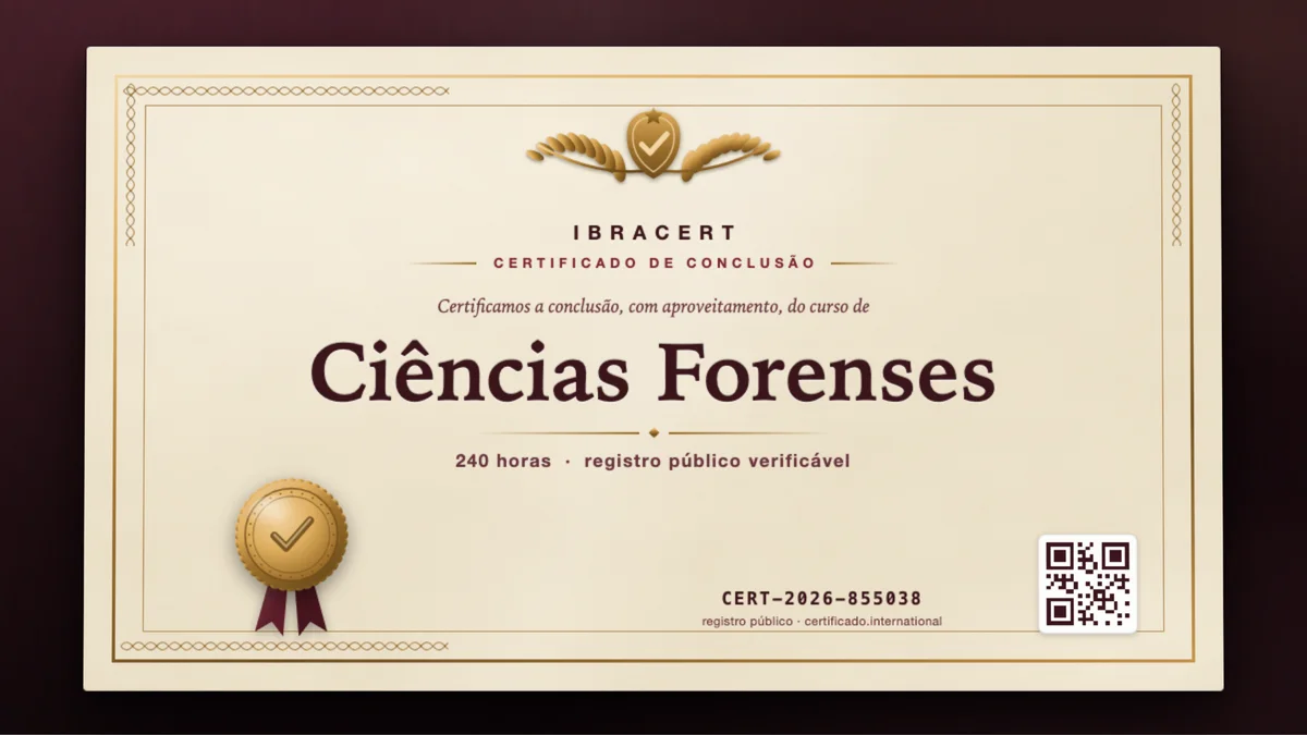 Capa do curso Ciências Forenses