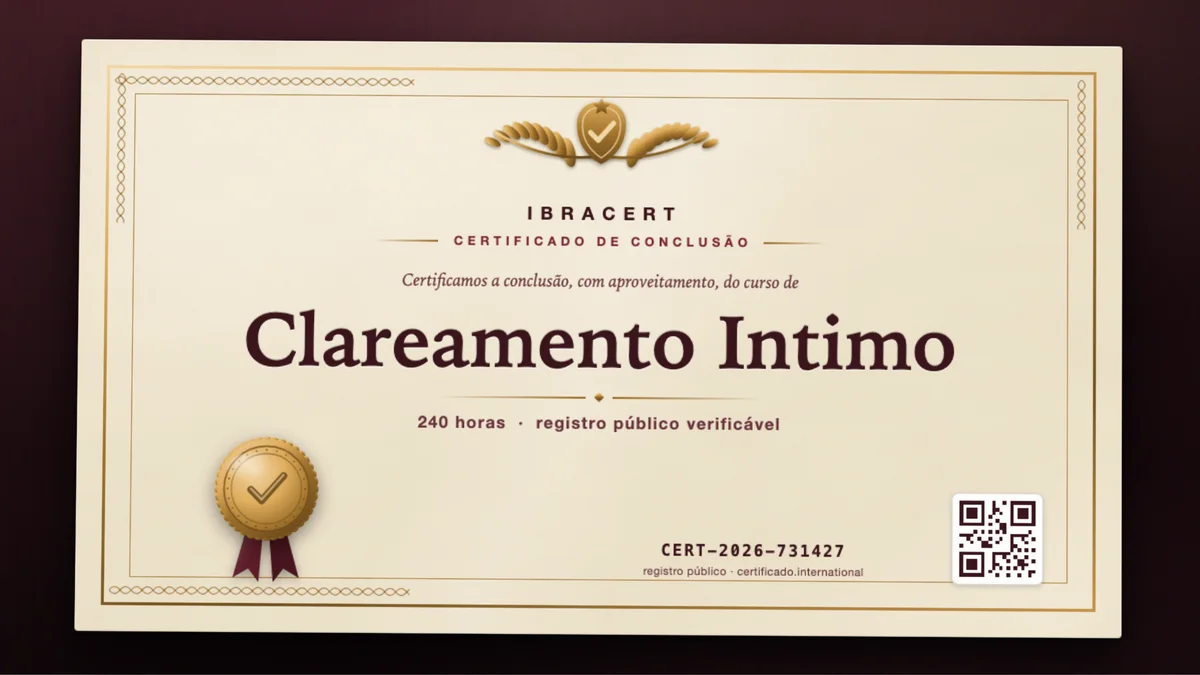 Capa do curso Clareamento Intimo