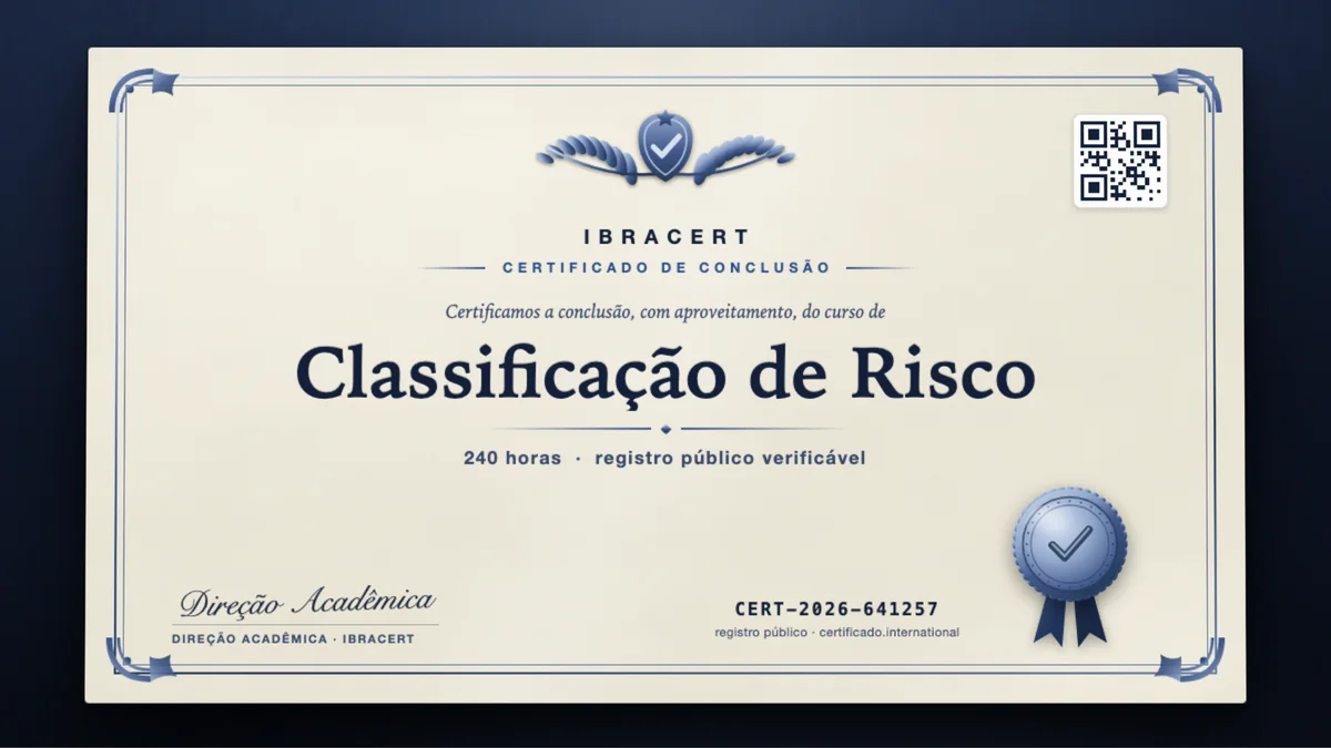 Capa do curso Classificação de Risco