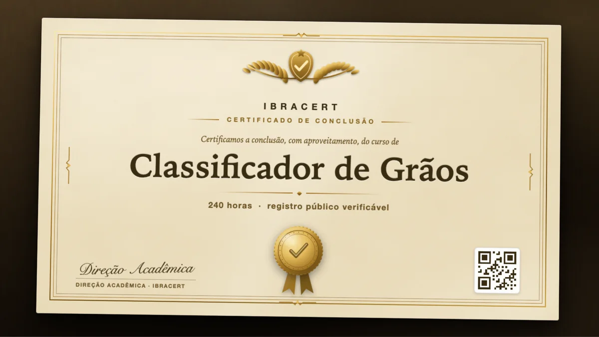 Capa do curso Classificador de Grãos