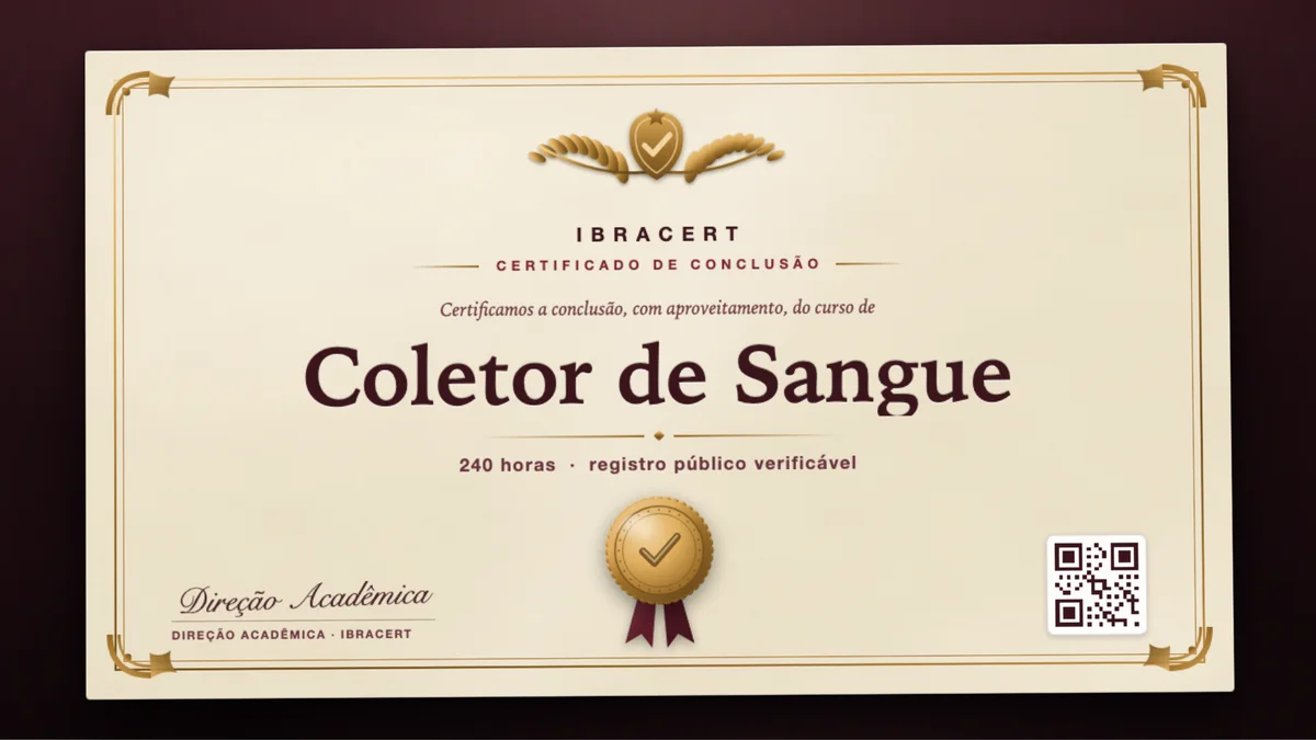 Capa do curso Coletor de Sangue