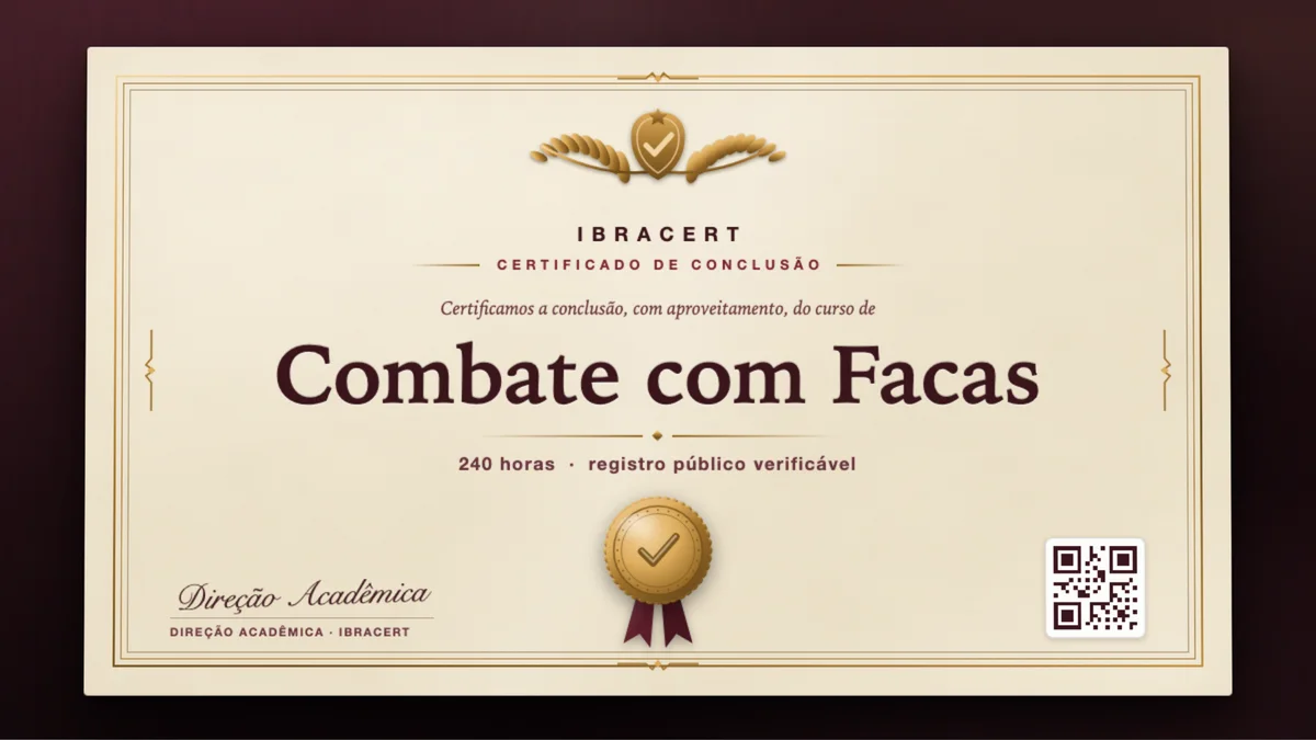 Capa do curso Combate com Facas
