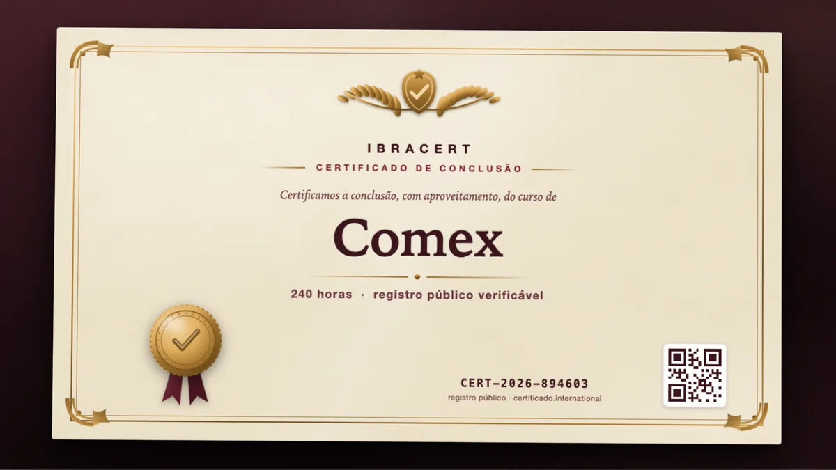 Capa do curso Comex
