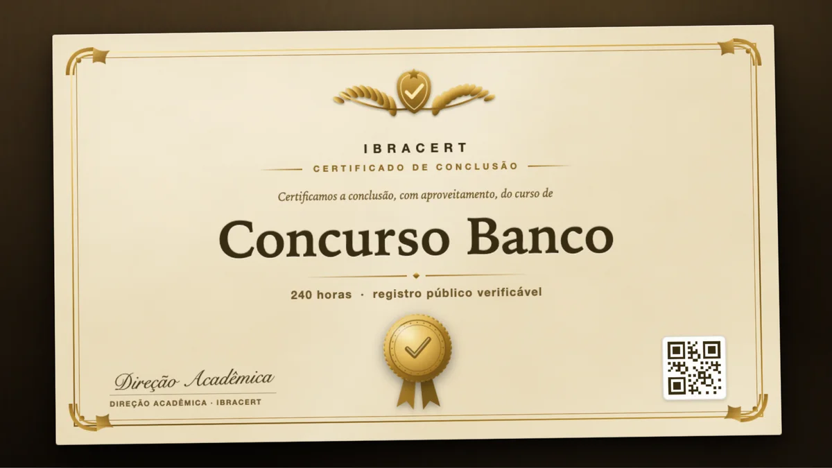Capa do curso Concurso Banco