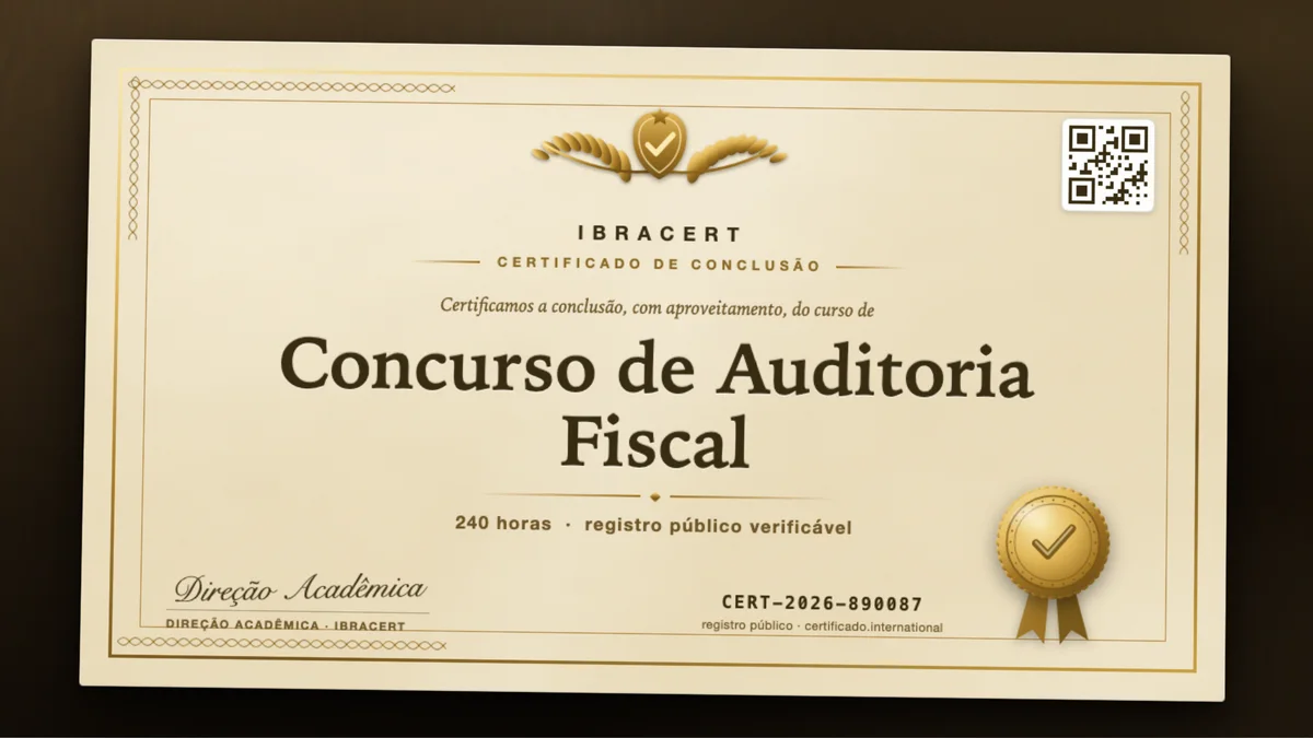 Capa do curso Concurso de Auditoria Fiscal