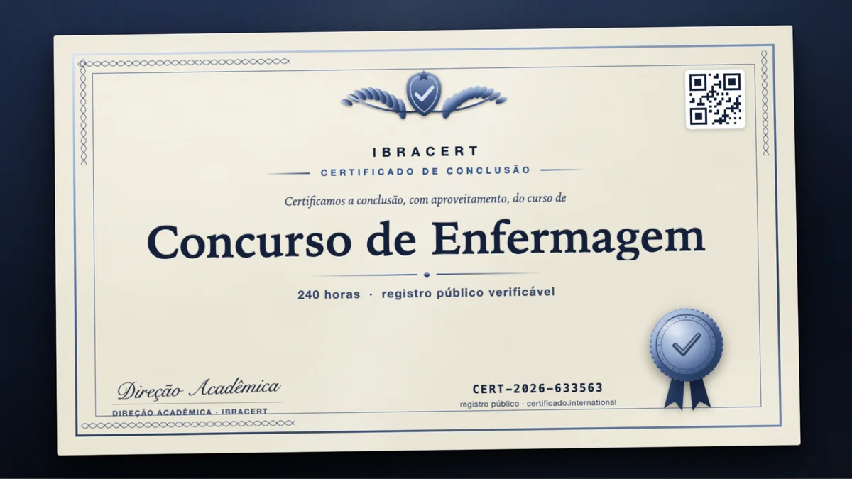 Capa do curso Concurso de Enfermagem