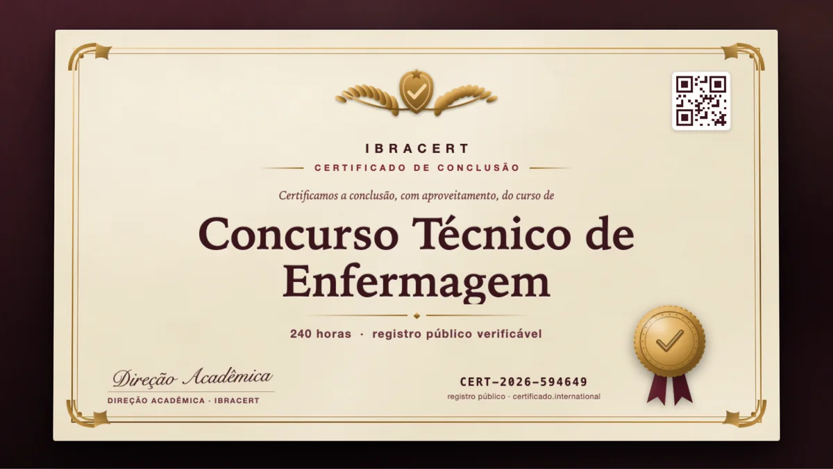 Capa do curso Concurso Técnico de Enfermagem