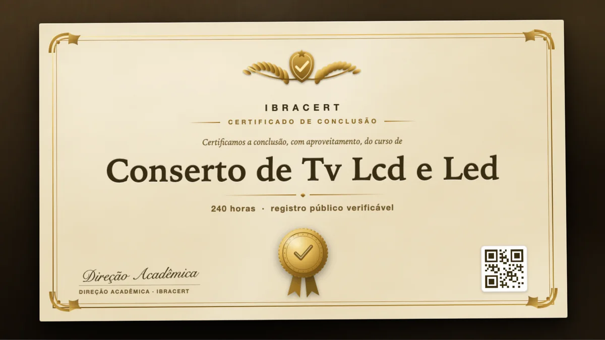 Capa do curso Conserto de Tv Lcd e Led