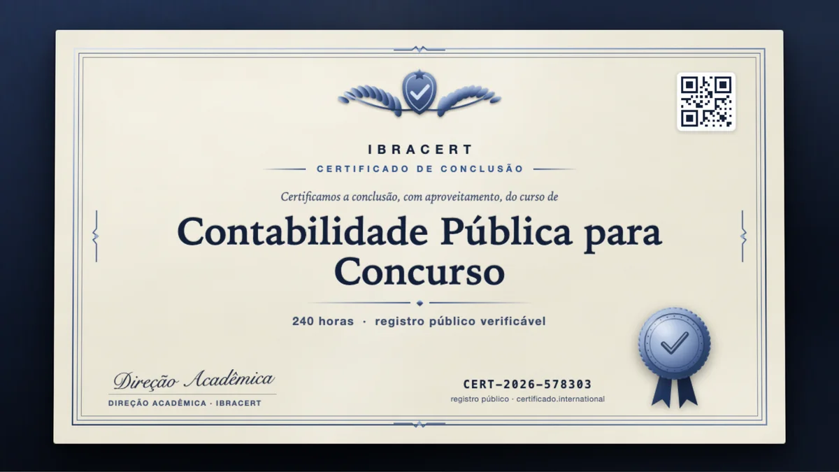 Capa do curso Contabilidade Pública para Concurso