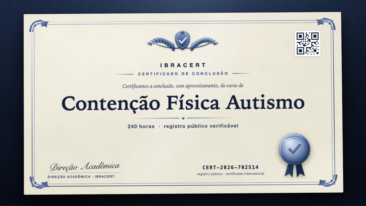 Capa do curso Contenção Física Autismo