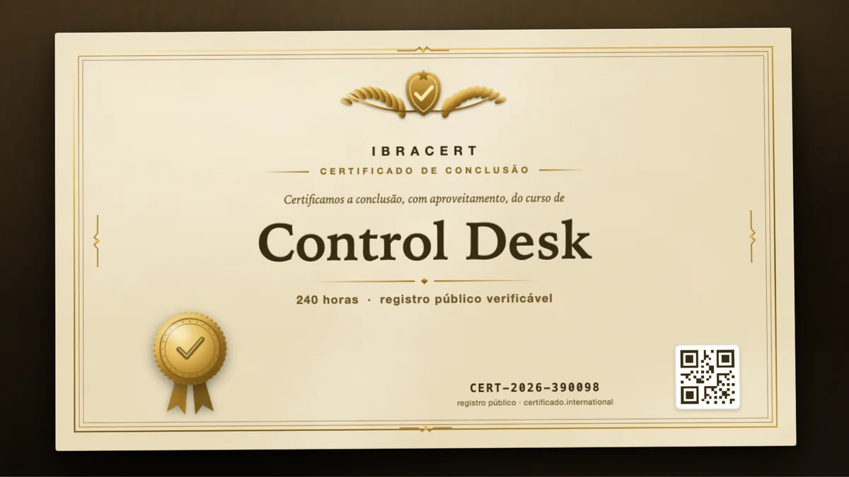 Capa do curso Control Desk