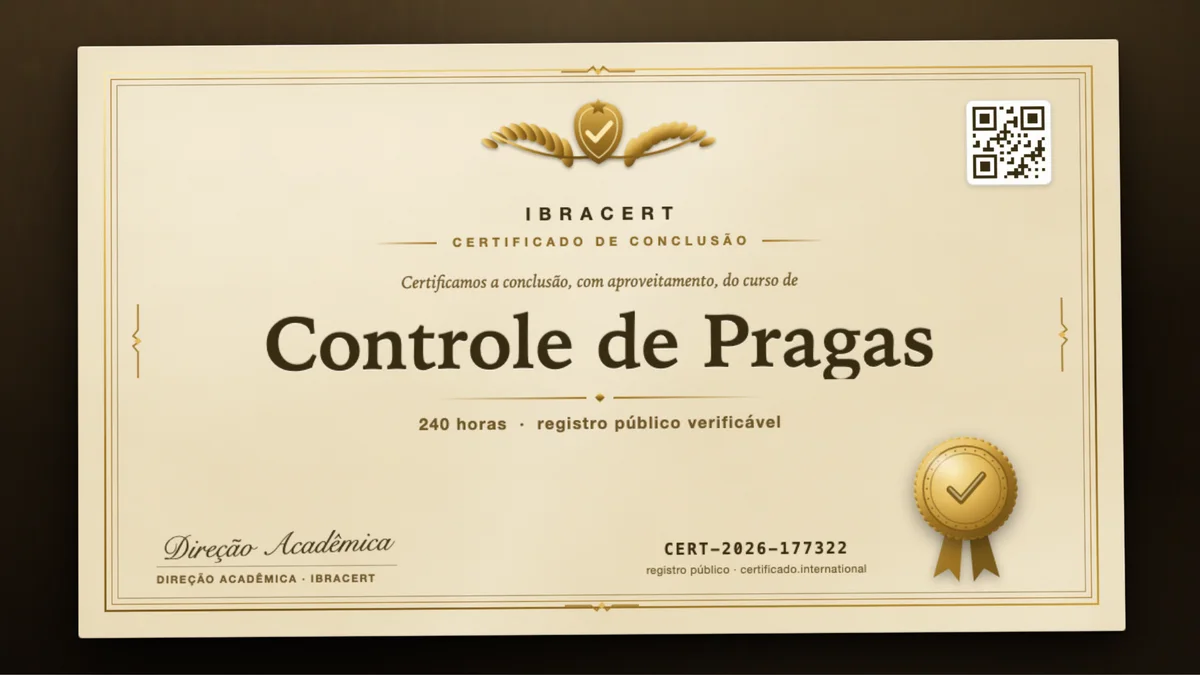 Capa do curso Controle de Pragas