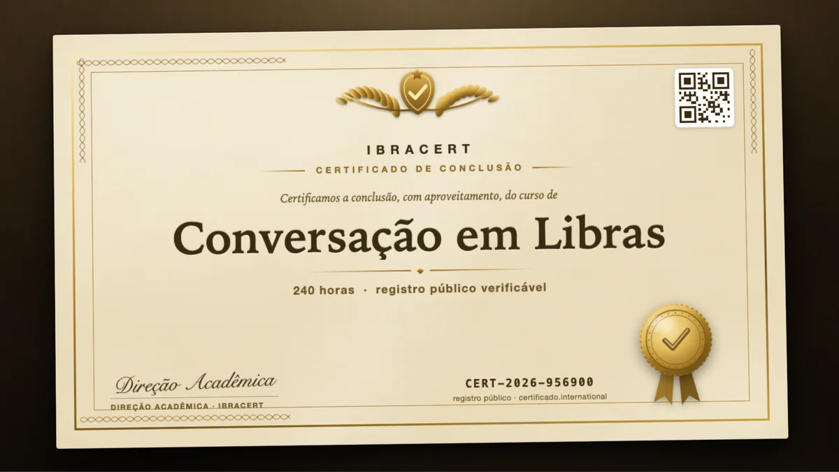 Capa do curso Conversação em Libras