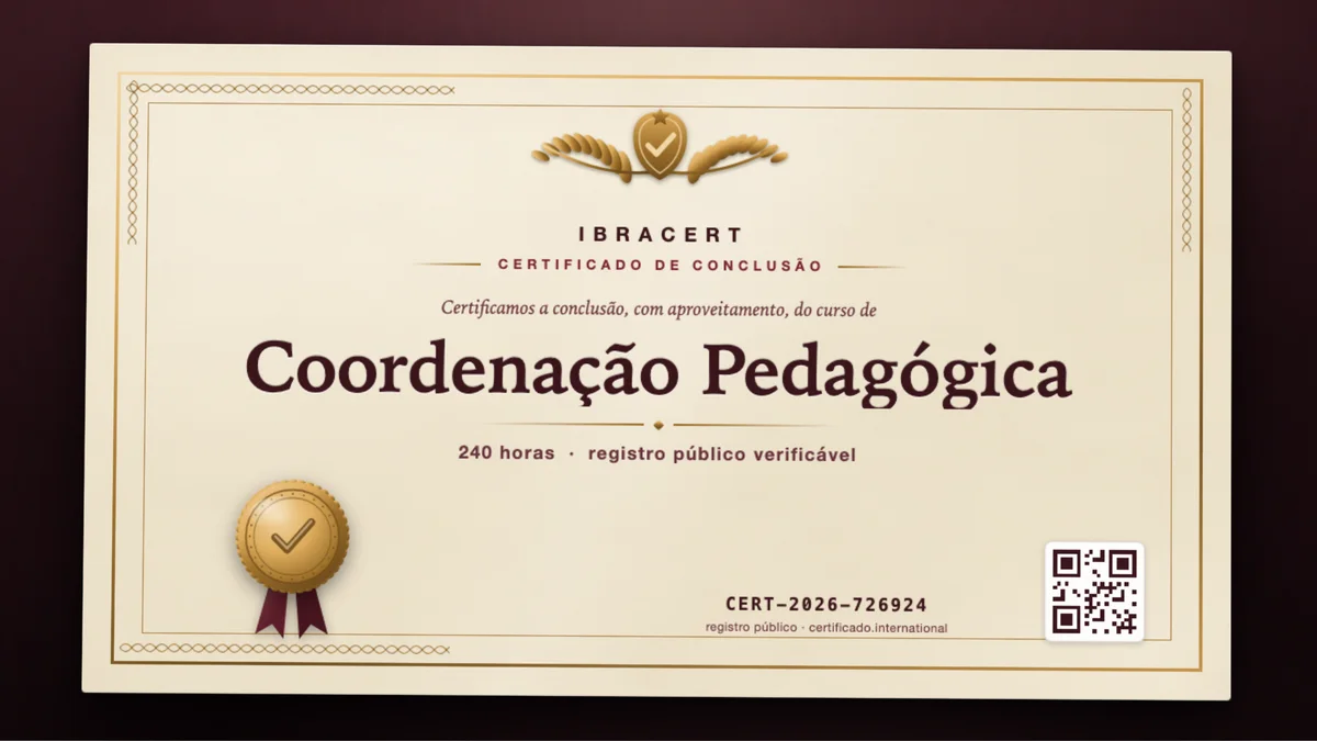 Capa do curso Coordenação Pedagógica