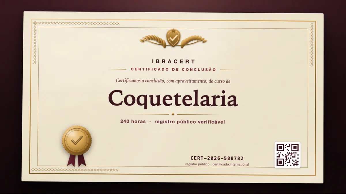 Capa do curso Coquetelaria