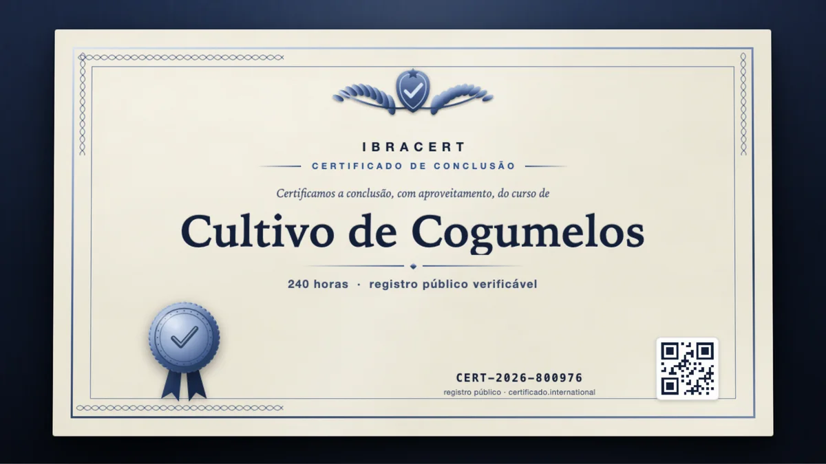 Capa do curso Cultivo de Cogumelos