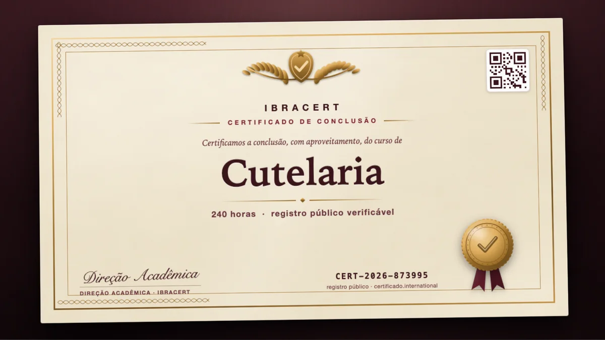 Capa do curso Cutelaria